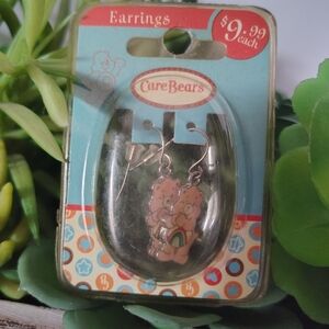 🌈Vintage 2005 American Greeting Care Bear Dangle Earrings "Cheer Bear"